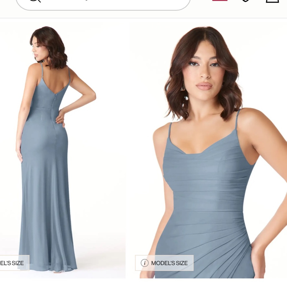 Azazie Deandra Dusty Blue Maxi Dress